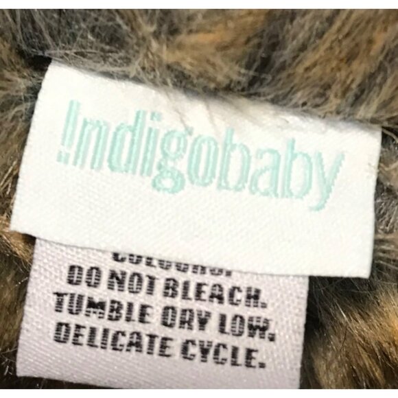 Indigo Baby Plaid Trapper Hat With Faux Fur Lining 6-12M - Picture 8 of 10